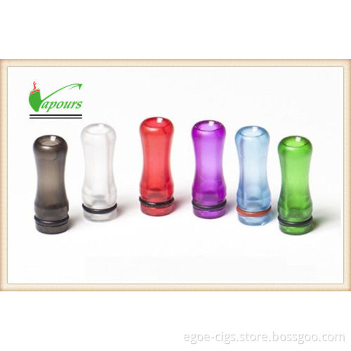 Metal Tube Red Blue Drip Tip , Gold Stainless E Cig Accessories